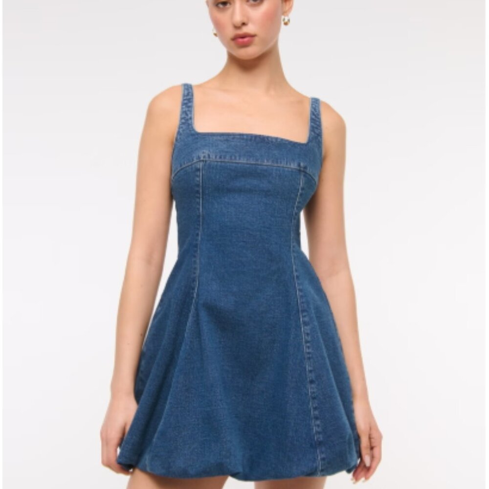 Abercrombie Denim Bubble Dress - Picture 2 of 4